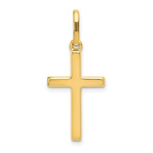 14k Hollow Cross Pendant