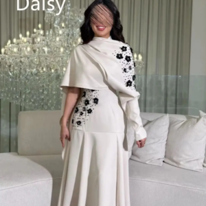 Watteau Train Prom Dresses Customized Evening Dress Saudi Arabia Women’s Formal Request Party Wedding Dresses For Special Event
