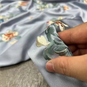 High-end custom Lianhua Heavy Industry acetic acid embroidery fabric for Chinese-style upper garments and cheongsam clothing