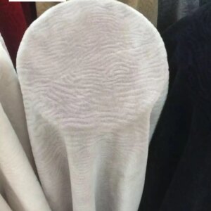 High Quality Fashion Woolen Cloth Embossed Water Ripple Full Wool Imitation Overcoats Fabric Sheepskin Australian Fur