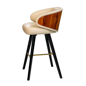Factory direct sale fabric commercial bar stools for bar and restaurant banquet golden stainless metal restaurant chairs