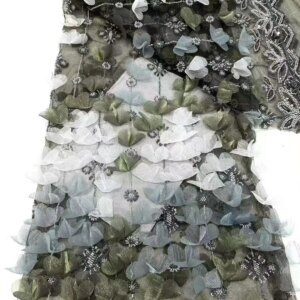 2025 New African French Nigerian High End Lace 3D Fabric With Beads Sequins Mesh for Embroidery Wedding Party Bride Sewing Dress