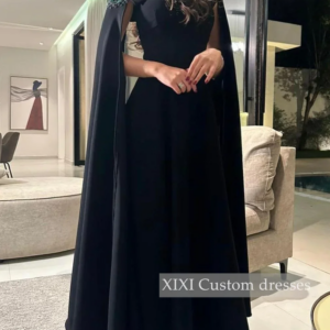 XIXI فساتين سهرة A-Line Off-The-Shoulder Neckline Floor-Length Beadings Zipper Up Lining Formal Dresses Wedding Party Dress Vest
