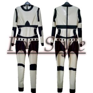 Latex racing suit rubber latex uniform for women