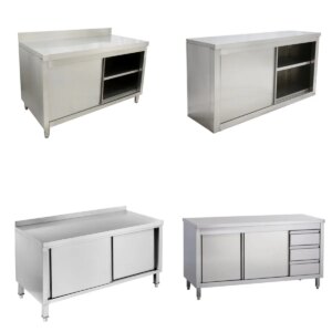 Wholesale Price Commercial Kitchen Cabinets Dining Table Tool Cabinet Stainless Steel Table For Sale