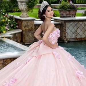 Customized Trendy 3D Flowers Quinceanera Dresses for 15 Ans Appliques Ball Gown Beads Lace Up Vestidos De Baile