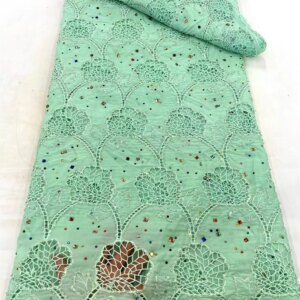 Environmentally Friendly colors Fashion French Mesh Embroidery Sequin Fabric African Nigerian Lace Fabric For Wedding Dress