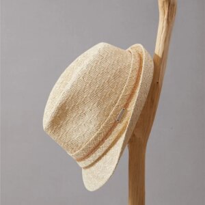 Summer woven hat top men’s and women’s fashion sunshade sunscreen middle-aged elderly show small face