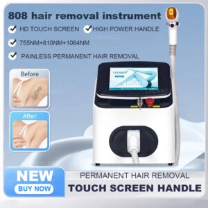 CE certified ICE Platinum 3 wavelength 808nm 755 1064nm painless and traceless diode laser with permanent hair loss effect