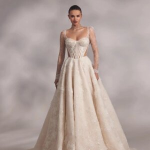 Charming Sweetheart Bridal Gown 2025 Romantic Lace Wedding Dress Elegant Long Sleeve A-Line Floor-Length Gown Customized