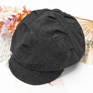 Fragrant yarn black old Beret hat four seasons women elegant style all silk