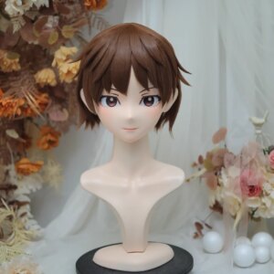 (NFD38–44)Customize Full Head With Lock Pretty Female/Girl Japanese Animego Character Kig Cosplay Kigurumi Mask Crossdress Doll