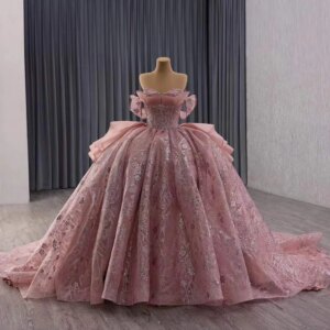 فساتين سهرة Luxury 2025 Sleeveless Sweetheart Evening Dress Crystal Beaded Lace Up Back Pink Long Dresses For Special Occasions