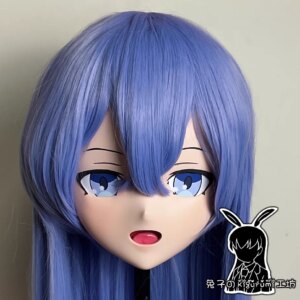 (RB32910)Customize Lockable Full Head Resin Cartoon Cosplay Japanese Character Anime Role Play Kigurumi Mask With Back Shell