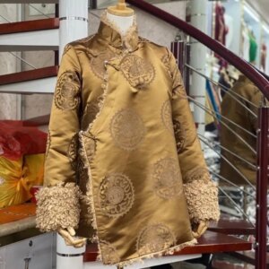 Tibetan Women’s Warm Thickened Lhasa Clothing Coat Plain Costumes Jacquard Ethnic
