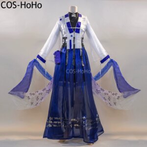 COS-HoHo Arknights Lin New Skin Game Suit Gorgeous Uniform Cosplay Costume Halloween Carnival Party Role Play Outfit Women