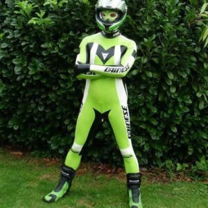 Day-to-day 100% Rubber Latex Catsuit Racing Apple Green Suit Bodysuit Size XXS-XXL