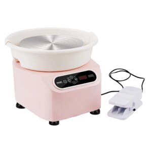 Pottery Wheel 10 inch Pottery Forming Machine 350W Electric Wheel for Pottery with Foot Pedal and LCD Touch Screen Direct Drive