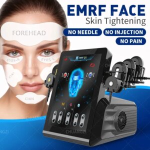 Ems RF Facial Electrostimulation Face Lifting Machine 6 Handles Sculpt Face Pads Massager Device Anti Aging Wrinkles Removal