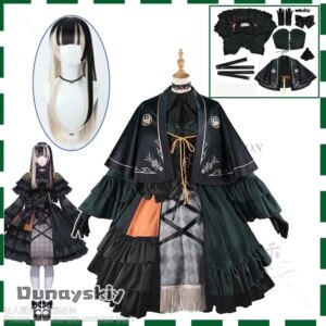 Anime Vtuber Hololive YouTuber Juufuutei Raden Cosplay Costume Anime Dresses Lolita Christmas Halloween Suit Long Wigs Party