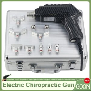 New Electric Correction Gun Back Spinal Adjustable Instrument Impulse Spine Cervical Massager 600N Chiropractic Adjusting Tools