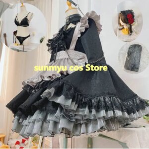 Anime My Dress Up Darling Cosplay Kitagawa Marin Kuroe Shizuku Maid Dress Cosplay Costume Custom size Black Dress Halloween