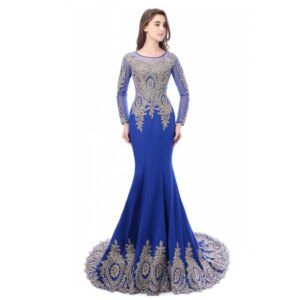 Long Sleeve Formal Evening Dresses Classic Mermaid Party Dress Luxury Prom Plus Size Robe De Soiree Mother of the Bride Gowns
