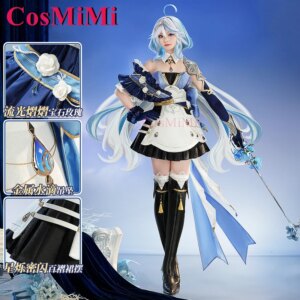 CosMiMi Game Genshin Impact Furina Cosplay Costume Tidal Oath Skin Gorgeous Sweet Formal Dress Carnival Party Role Play Clothing