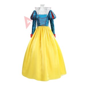 New Snow Princess Dress Cosplay Costume Blue Yellow Set For Game Party Small Adult Plus Size Custom Made