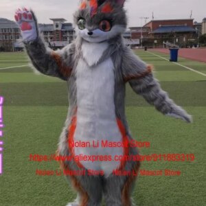New Cute Cat Husky Dog Fox Wolf Mascot Costume Cartoon Set Ball Role Playing Carnival Gift Adult Size Advertising Game 1352