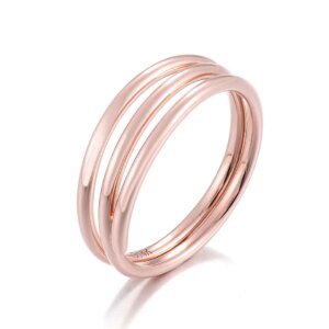 Provence Minimalist Spiral Ring 14K18K Solid Gold Ring for Women Fashion Anxiety Rings Skeleton Fine Jewelry Personalized Custom