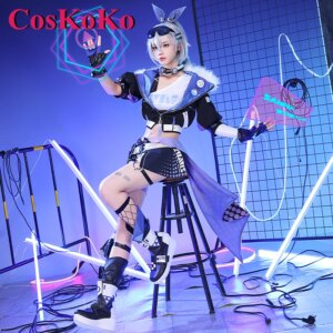 CosKoKo Silver Wolf Cosplay Anime Game Honkai: Star Rail Costume Gorgeous Sweet Uniform Dress Halloween Party Role Play Clothing