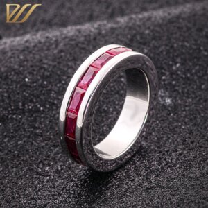 Provence full band Ring 925 Silver Anniversary ring Baguette Cut Lab Grown Gemstones  Minimalist band Personalized Custom