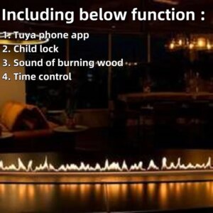 tuya wifi ethanol burner bio kamin electric rectangular 1 meter fireplace