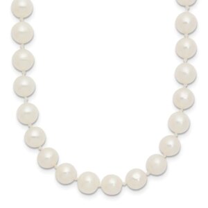 14k 67mm White NearRound Freshwater Cultured Pearl 18 inch Necklace