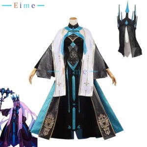 Game FGO Winter Queen Morgan le Fay Cosplay Costume Fancy Party Dress With Crown Halloween Carnival Uniforms Custom Made