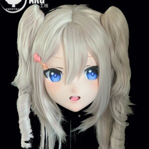 (AL59)Customize Character Female/Girl Resin Full/Half Head With Lock Anime Cosplay Japanese Animego Kigurumi Mask