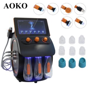AOKO 6 In 1 H2O2 Hydro visible Diamond Microdermabrasion Skin Lightening Hydrogen Oxygen Dermabrasion Facial Machine Beauty Salo