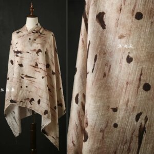 Dotted Dark Pattern Jacquard Artistic Retro Texture Fabric Cheongsam Hanfu Horse-Face Skirt New Chinese Style Fabric