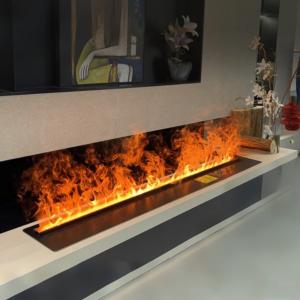 Decorative atomized Fireplace with 304 stainless steel Humidifier LED Flame Effect APP&Remote Control Indoor Fireplace