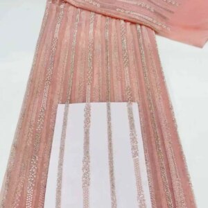 Latest African Sequins Beads Lace Fabric 2025 High Quality Lace Material French Nigerian Lace Fabrics For Women Party