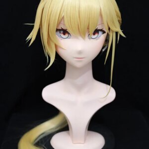 (NFD040)Customize Full Head With Lock Pretty Female/Girl Japanese Animego Character Kig Cosplay Kigurumi Mask Crossdress Doll