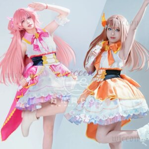 PJSK MMJ HANASATO MINORI Momoi Airi Cosplay Costume Project Sekai Cosplay Dancing Dress Anime Clothing Halloween Uniforms