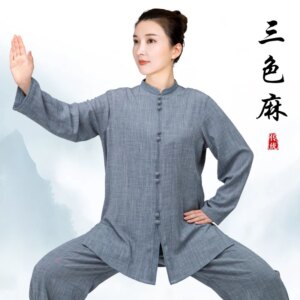 Tai Ji Suit Martial Arts Women’s High-End Improved Cotton and Linen Exercise Clothing Men’s Chinese Style Eight-Section Brocade