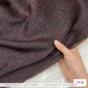 Wide Silk Red Cloud Yarn Elastic Double Joe Satin Clothing Cheongsam Long Skirt Fabric Fragrant