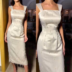 Oisslec Prom Dress Sparkle Spaghetti Sheath Celebrity Sequin Tassel Satin Occasion Evening Gown Robe De Soirée Femmes فستان سهرة