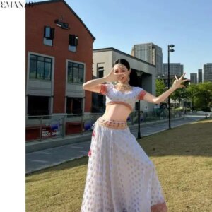 Yiman Dance H2616 Exotic Dance Dress Xinjiang Dance Dress New Indian Style Slimming Set