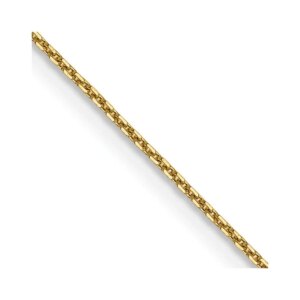 14K 18 inch.8mm Diamondcut Round Open Link Cable with Lobster Clasp Chain