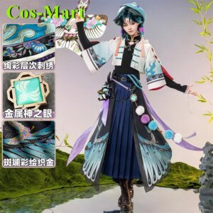 Cos-Mart Genshin Impact Xiao Cosplay Costume Game NiuSkin Fashionable Dress Role Play Clothing Male Men’s Wear