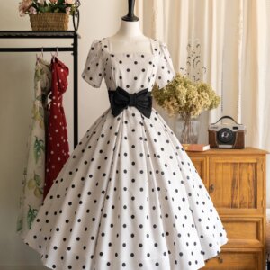 ~Afternoon Forest~Vintage Lolita OP Daily Summer Polka Dot Dress by Forest Wardrobe